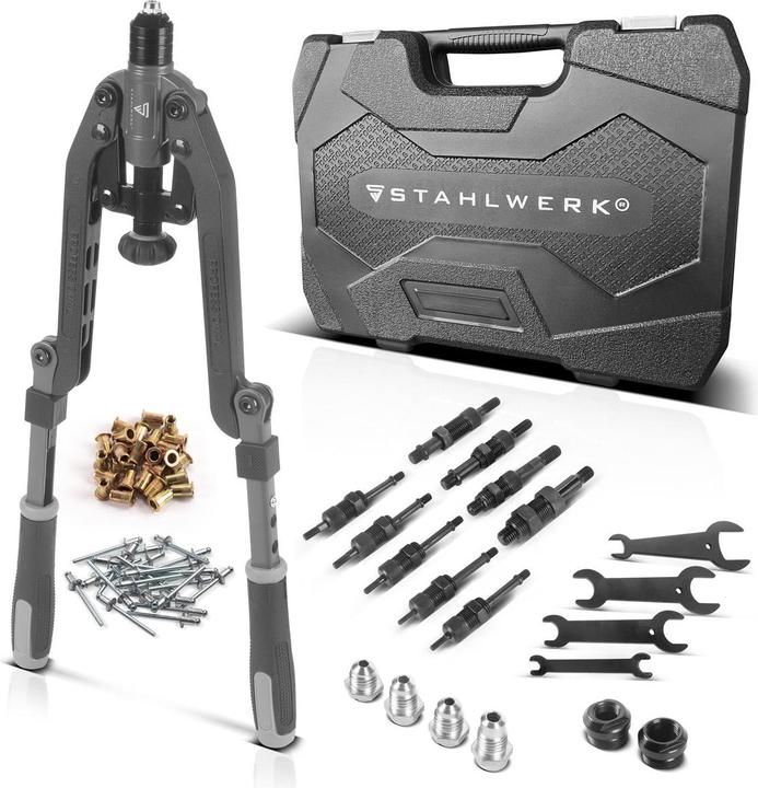 Stahlwerk Rivet nut and blind rivet pliers set (170 mm)