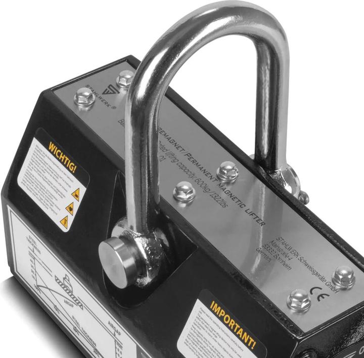 Actual product image Stahlwerk Lasthebemagnet mit 600 kg 1322 lbs Tragkraft 2100 kg 4629 lbs Zugkraft (1 x)
