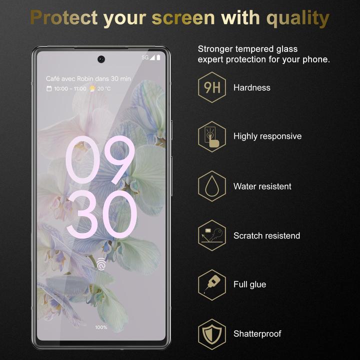 Immagine prodotto Cadorabo Vetro protettivo temperato per Google PIXEL 6A (1 Pezzo/i, Google Pixel 6a)