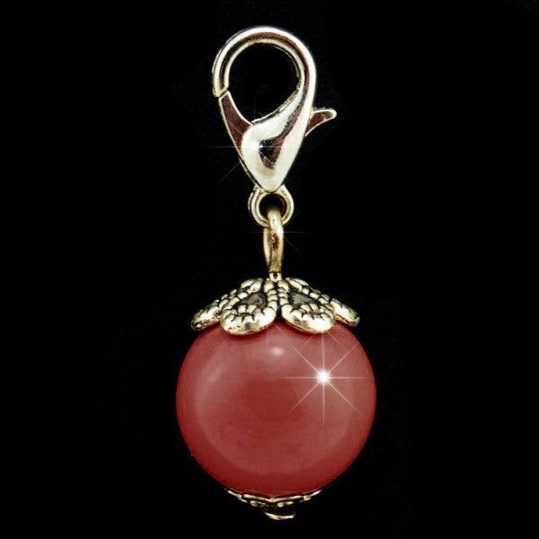 Hermex Charm Anhänger für Thomas Sabo / Pandora Armband - bordeaux (Edelstahl)
