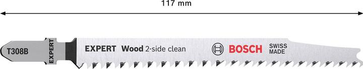 Image du produit Bosch Professional Zubehör Lame de scie sauteuse EXPERT 'Wood 2-side clean' T 308 B, 5 pièces