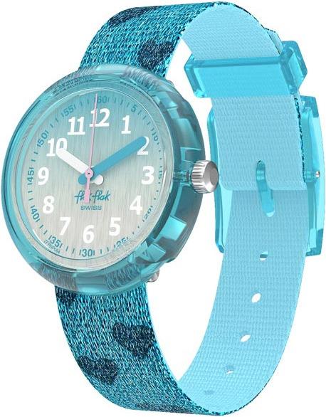 Actual product image Flik Flak Turquoise Sparkle (Analogue wristwatch, 32 mm)