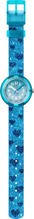 Actual product image Flik Flak Turquoise Sparkle (Analogue wristwatch, 32 mm)