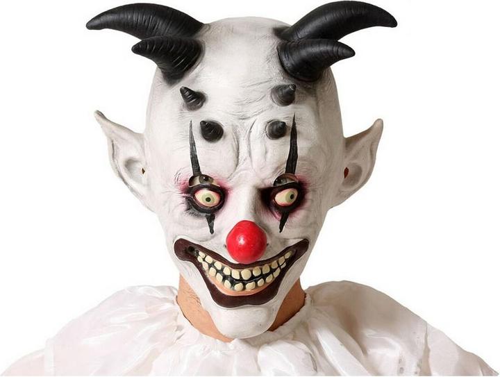 Produktbild BigBuy Fun Maske Halloween Böser Clown Weiss