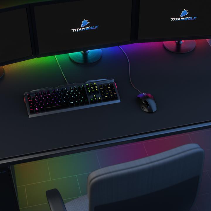 Actual product image Titanwolf Gaming Mouse Pad, XXXL 1500 x 800 x 3 mm Mouse Mat Extra Large / Washable, Black (3XL)
