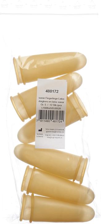 Sanor Fingerling Latex Grösse 5 gepudert leicht (0.07 m)