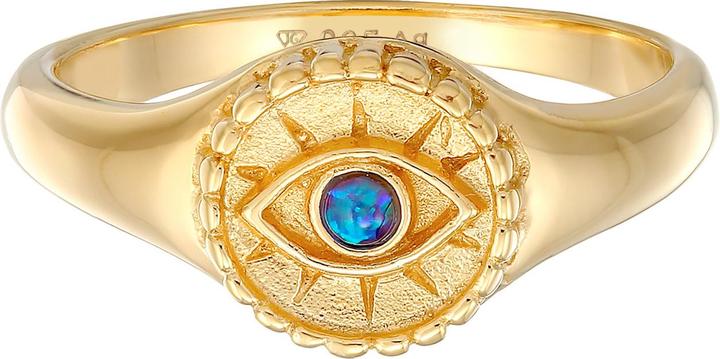 Immagine prodotto Elli Anello Signet Ring Evil Eye Opale sintetico blu Argento 925 (54, 925 Argento)