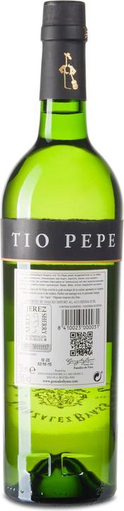 Produktbild Gonzalez Byass Tio Pepe Palomino Fino Extra Dry Sherry (1 x 37.5 cl, 2017)