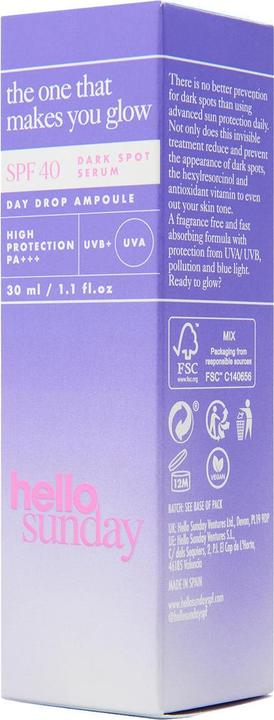 Actual product image Hello sunday the one that makes you glow Dark spot oil serum SPF 40 (30 ml)