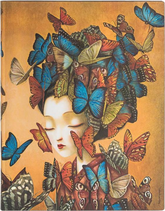 Produktbild Paperblanks Notizbuch Madame Butterfly 13 cm x 18 cm liniert (13 x 18 cm, Liniert, Weicher Einband)