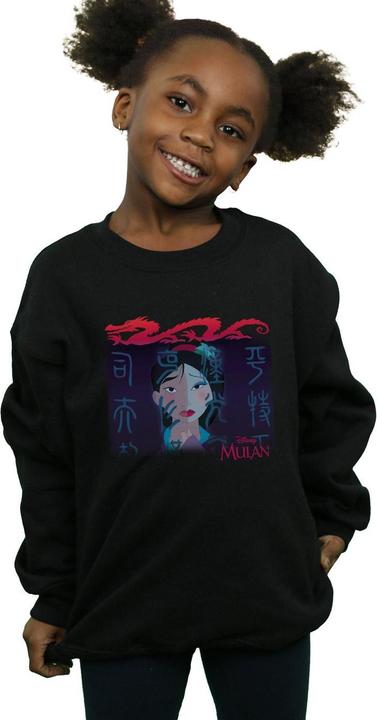 Actual product image Disney Girls Mulan Geisha Face Sweatshirt (152, 158)