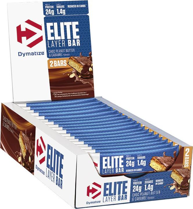 Dymatize Elite Layer Bar (18 x 60g) (Chocolate, Peanut Butter, Caramel, 18 pcs., 1080 g)