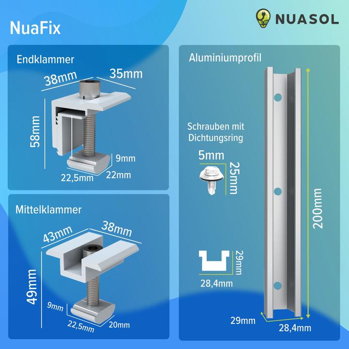 Image du produit Nuasol Support de panneau solaire (Matériel de montage du système solaire)