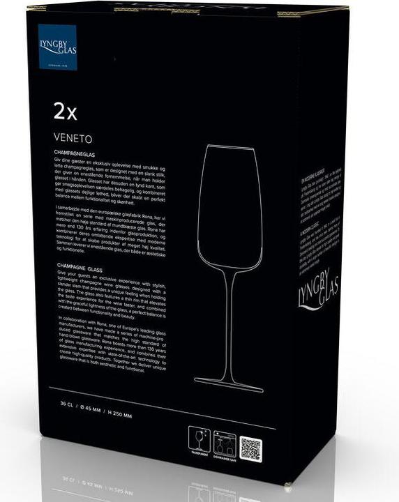 Produktbild Lyngby Champagnerglas Veneto 2 Stück, 36 cl (36 cl, 2 Gläser, Sektgläser)