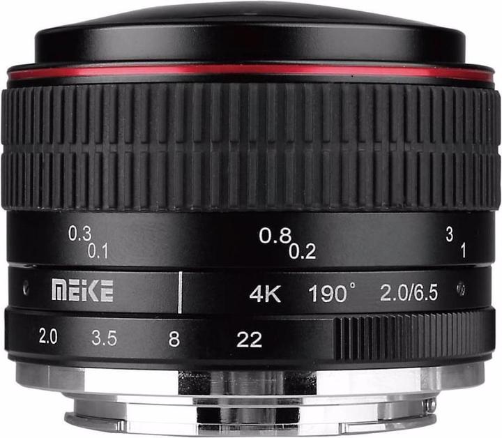 Produktbild Meike 6.5mm f/2.0 Fisheye, Sony E (Sony E, Vollformat, APS-C / DX)