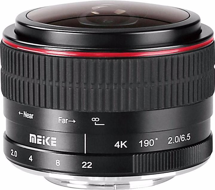 Produktbild Meike 6.5mm f/2.0 Fisheye, Sony E (Sony E, Vollformat, APS-C / DX)