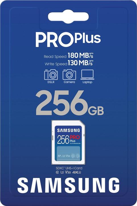 Image du produit Samsung PRO Plus (256 Go, SDXC, U3, UHS-I)