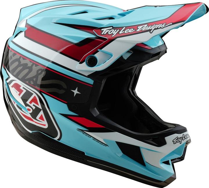 Produktbild Troy Lee Designs D4 Polyacrylite MIPS Helm, Linear, blue, L | 58-59cm