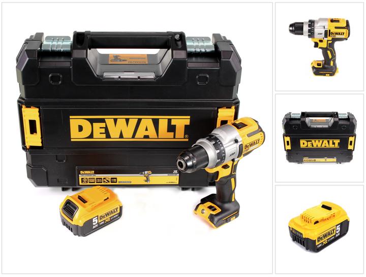 Produktbild DeWalt DCD 991 Akku Bohrschrauber 18V 95Nm Brushless + 1x Akku 5,0Ah + TSTAK - ohne Ladegerät (Akkubetrieb)