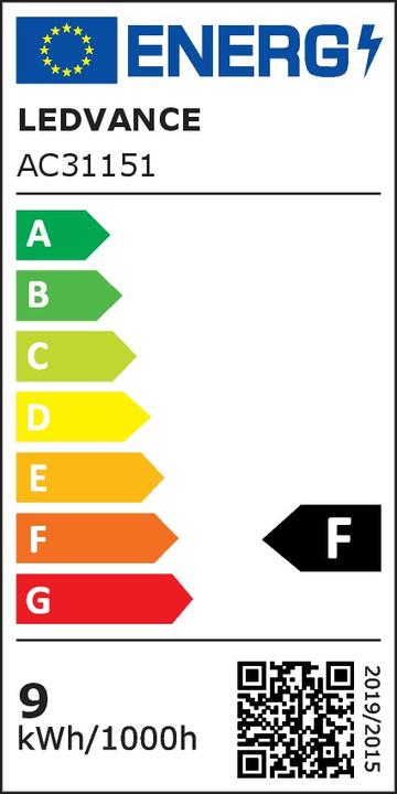 Label énergétique Osram Led Base Classic A (E27, 8.50 W, 806 lm, 3 x, F)