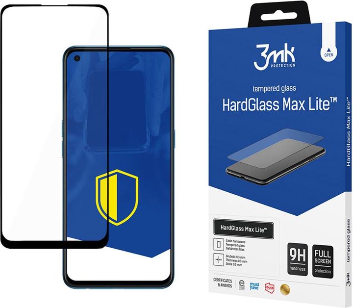 Actual product image 3MK Hardglass Max Lite screen protector (1 Piece, Oppo Reno 5 Pro 5G, Oppo Reno 5 F)