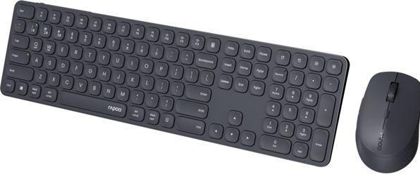 Productafbeelding Rapoo Draadloze multimodus bureauset 9810M, QWERTZ, donkergrijs (00228039) (NL, Draadloze)