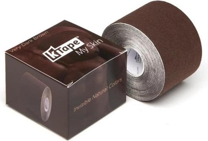 Actual product image K-Tape My Skin very dark brown (5 m)