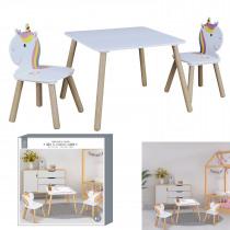 Produktbild Home Deco Kids tisch und 2 Stühle einhorn lily (Kindersitzgruppe)