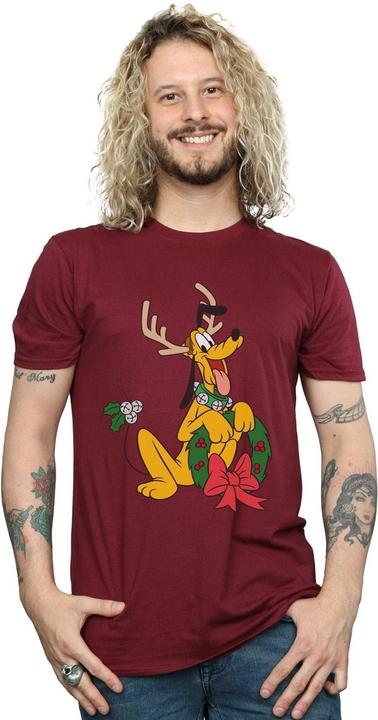 Immagine prodotto Disney Pluto Christmas Reindeer Maglietta Uomo (M)