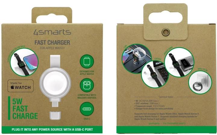 Image du produit 4smarts Chargeur rapide MFi pour Apple Watch argenté