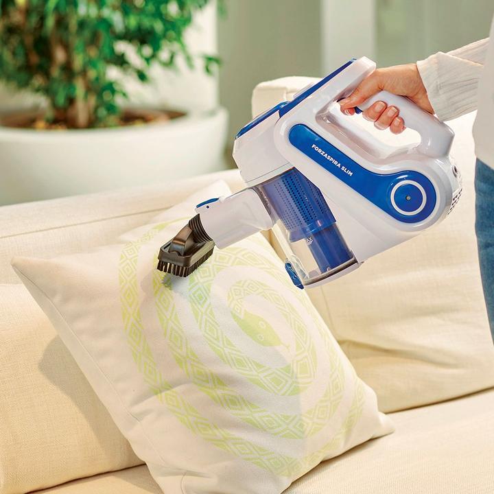 Image du produit Polti PBEU0118 FORZASPIRA SLIM SR90B PLUS Aspirateur électrique rechargeable, Bleu/Blanc
