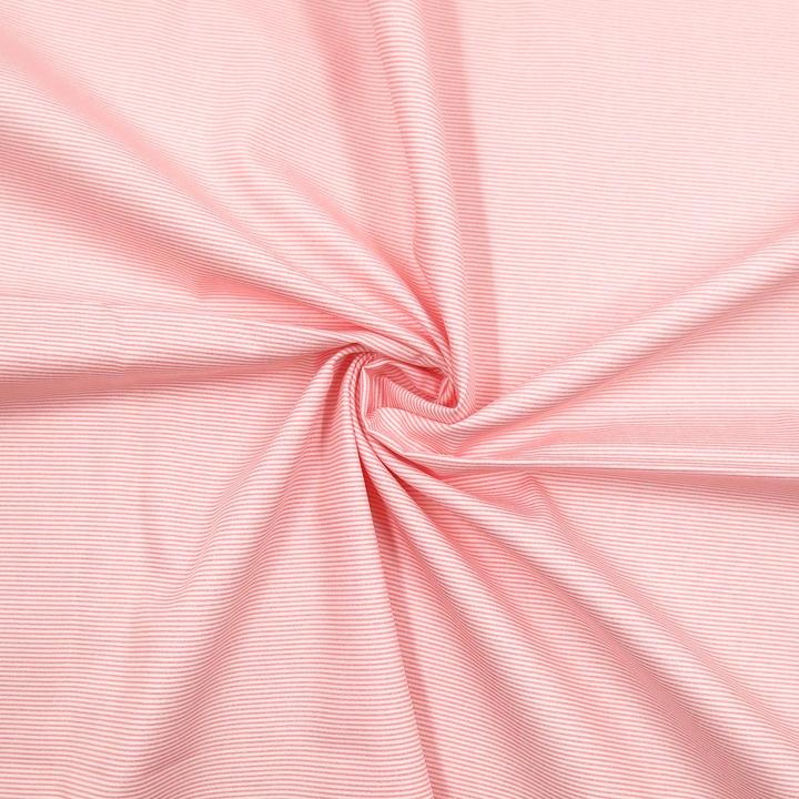 Image du produit Stoffrestposten Coton - Rayures transversales fines Rose - Quantité minimale de vente : 1 mètre