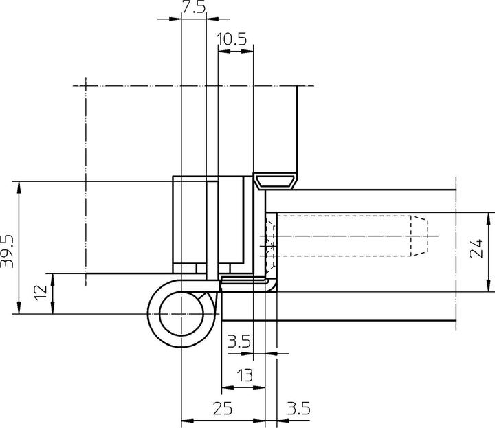 Produktbild Simonswerk VX7939 Objektband (Türband) H 120mm für gefälzte Türen, Stahl schwarz
