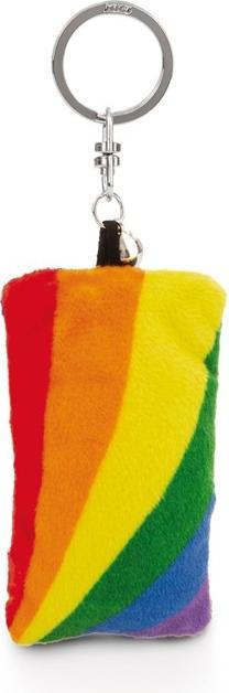 Actual product image Magni NICI Schlüsselanhänger Mini Plüschkissen Das Leben ist bunt mit Glöckchen 8cm