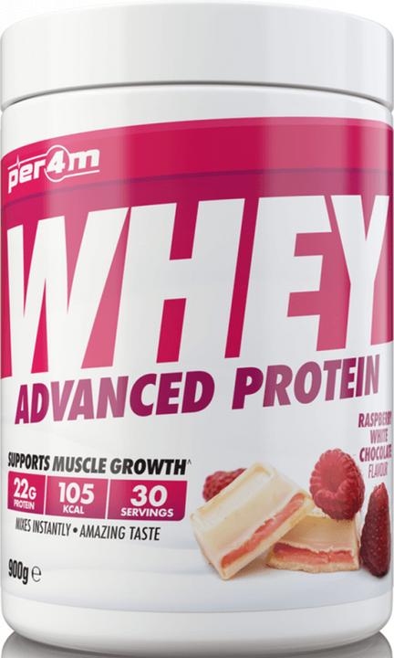 Image du produit Per4m Protéine Whey avancée (Framboise Chocolat blanc, 1 pcs, 900 g)