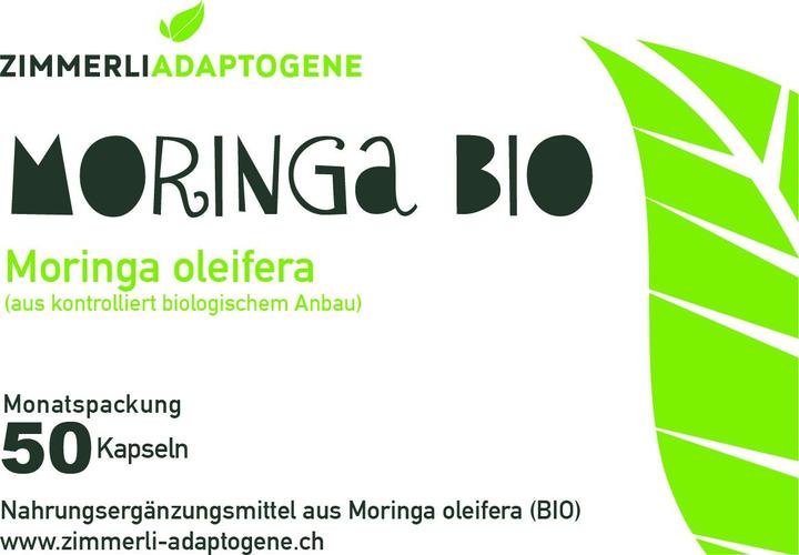 Actual product image Zimmerli Adaptogene Moringa Capsules (BIO) 50 Capsules (1 Piece, Capsules, 25 g)