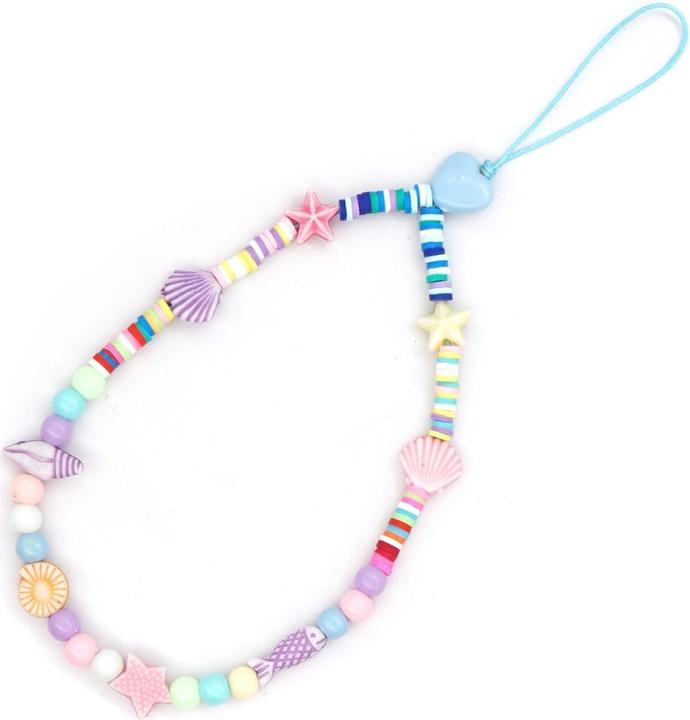 PhoneLook Bijou de téléphone universel / Pendentif bracelet à charms N°30 coquillage multicolor