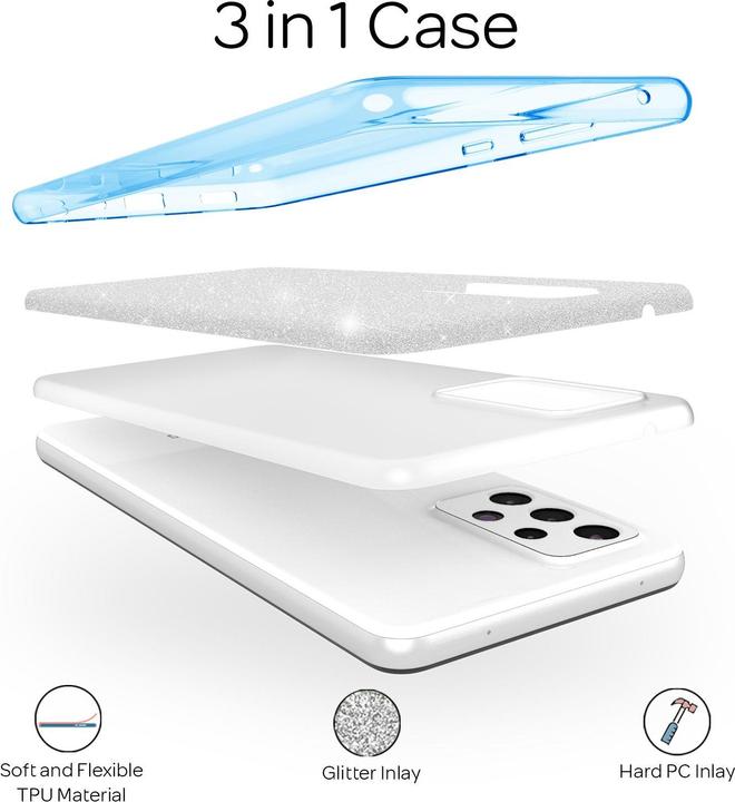 Produktbild Nalia Glitzer Handyhülle (Samsung Galaxy A72)