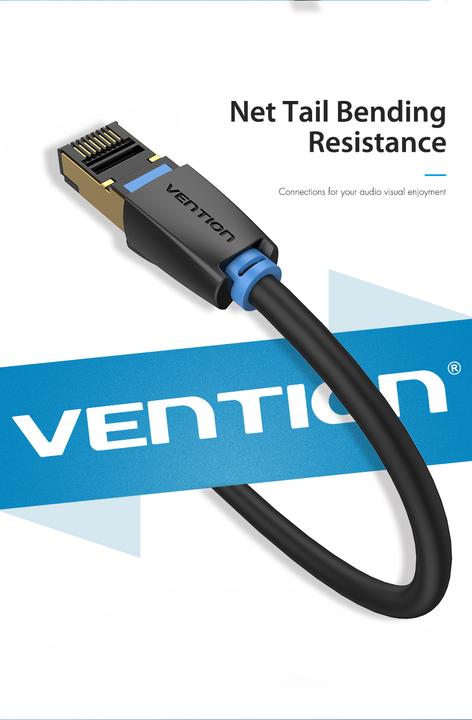 Produktbild Vention Category 8 SFTP Network Cable IKABJ 5m Black (S/FTP, CAT8.1, 5 m)