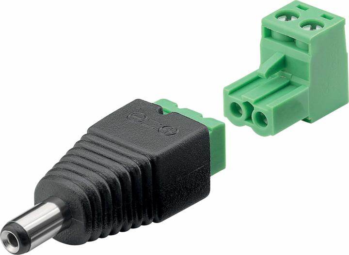 Image du produit Goobay 76744 Bloc terminal 2 broches > connecteur DC (5,50 x 2,10 mm)