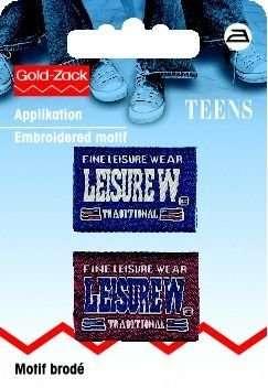 Immagine prodotto Prym Applicazione etichetta jeans, blu/rosso, Abbigliamento per il tempo libero, 2 pezzi. (2 x)