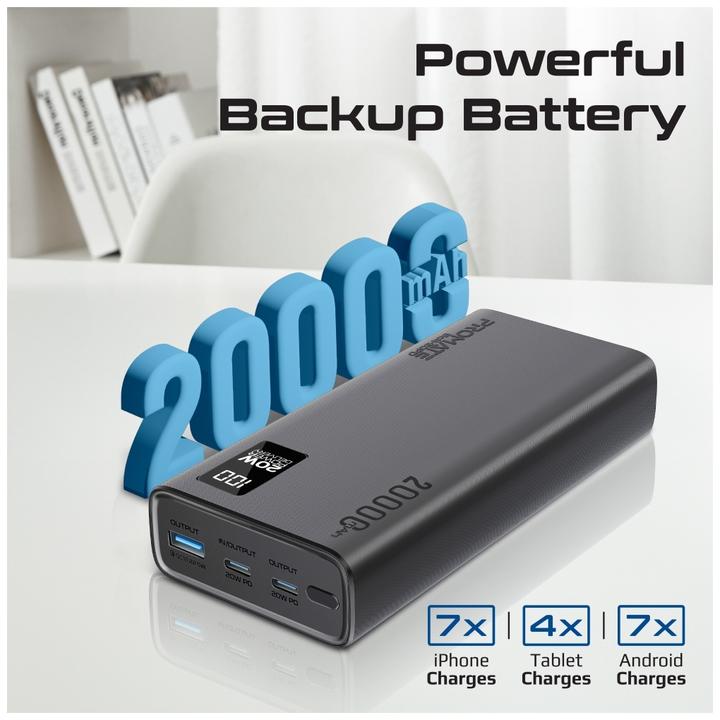 Actual product image ProMate Bolt-20PD Powerbank 20000mAh (20000 mAh, 20 W, 74 Wh)