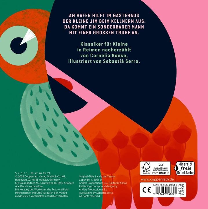 Produktbild Stevenson:Die Schatzinsel (Deutsch, Robert Louis Stevenson, Cornelia Boese, Sebastià Serra, 2024)