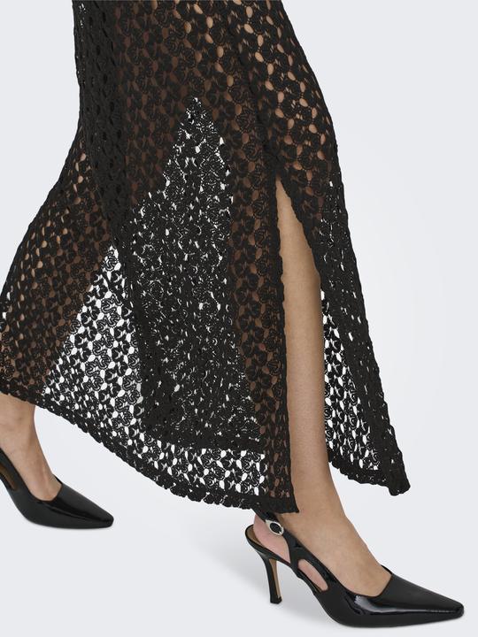 Produktbild Only Normal geschnitten V-Ausschnitt Kastige Ärmel Langes Kleid Kleid aus Spitze (XS)