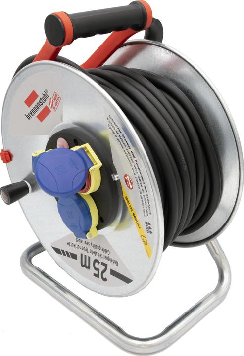 Immagine prodotto Brennenstuhl Tamburo per cavi Garant SK per uso esterno, sistema di spine CH IP55, 3x prese T23, spina T23, Ka (25 m, 2.50 mm².)