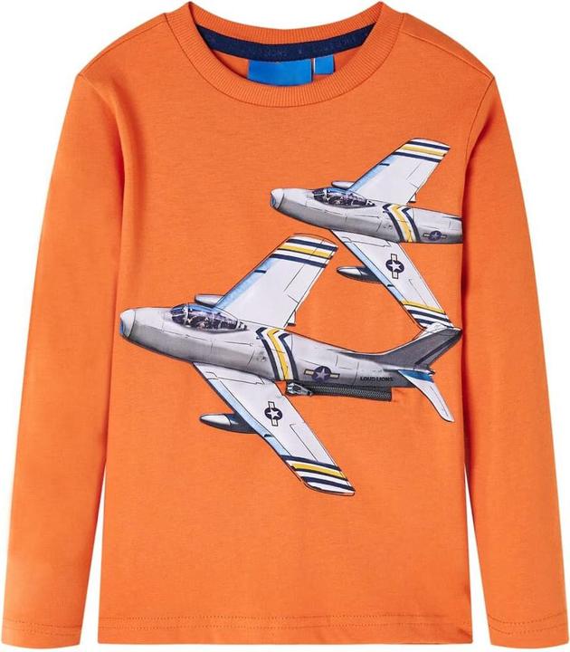 VidaXL Kinder-Langarmshirt Dunkelorange 116,Material: 100 (116)