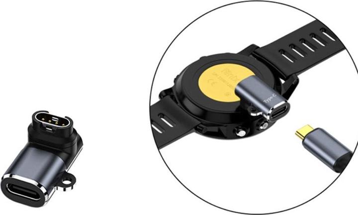 Deltalabs Garmin Smart Watch Ladeanschluss Adapter Konverter mit USB C Anschluss