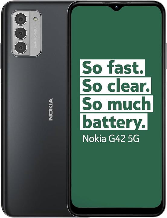 Immagine prodotto Nokia G42 5G (128 GB, Grigio, 6.56", Doppia SIM, 5G)