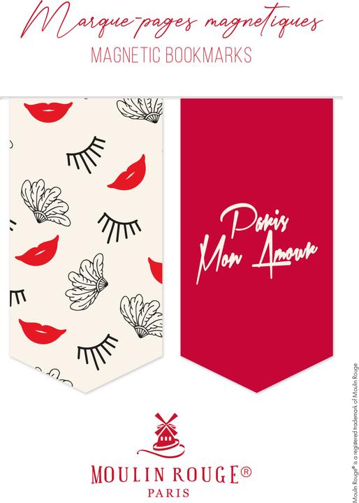 Clairefontaine Moulin Rouge, Set mit 2 magnetischen Lesezeichen 10,5x15,5cm -