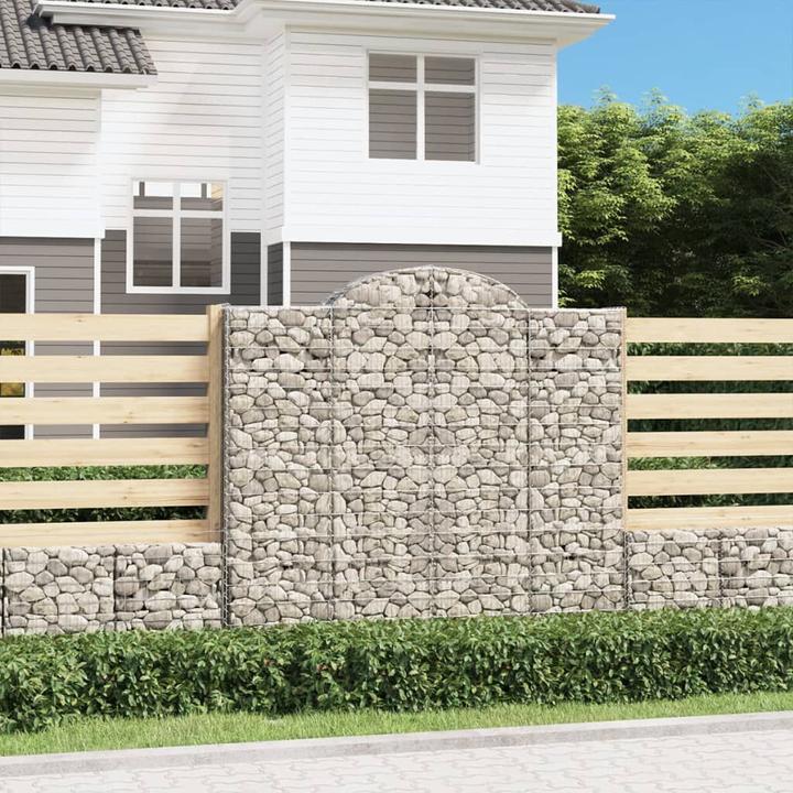 Produktbild VidaXL Gabionen mit Hochbogen 11Stk. 200x50x180/200cm Verzinktes Eisen